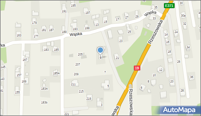 Krościenko Wyżne, Rzeszowska, 9, mapa Krościenko Wyżne