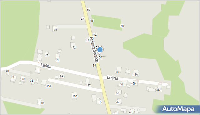 Krosno, Rzeszowska, 50, mapa Krosna