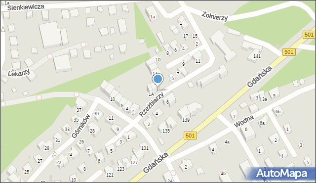 Krynica Morska, Rzeźbiarzy, 1C, mapa Krynica Morska