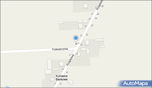 Kurowice, Rządowa, 19, mapa Kurowice