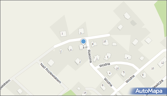 Kurzętnik, Rzeczna, 6, mapa Kurzętnik