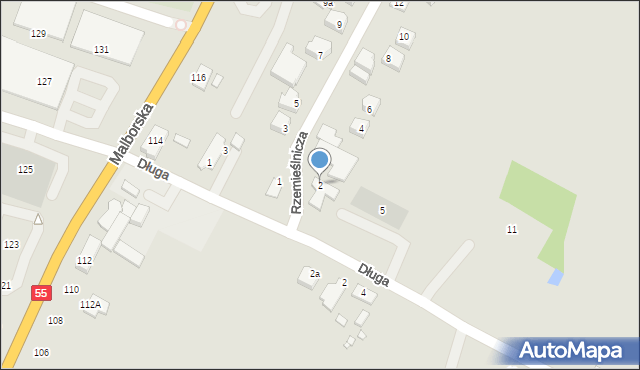 Kwidzyn, Rzemieślnicza, 2, mapa Kwidzyn