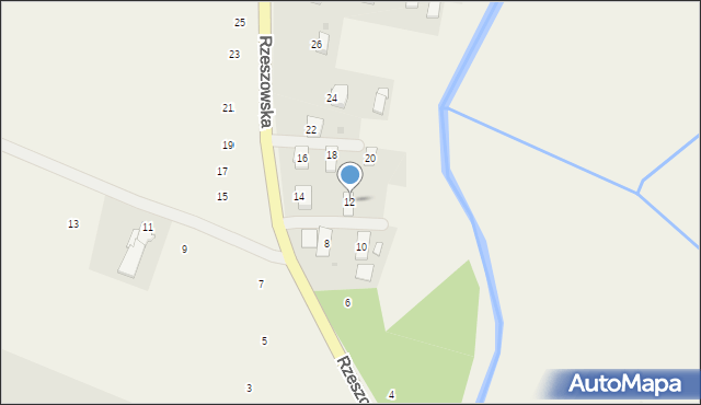 Ladzin, Rzeszowska, 12, mapa Ladzin
