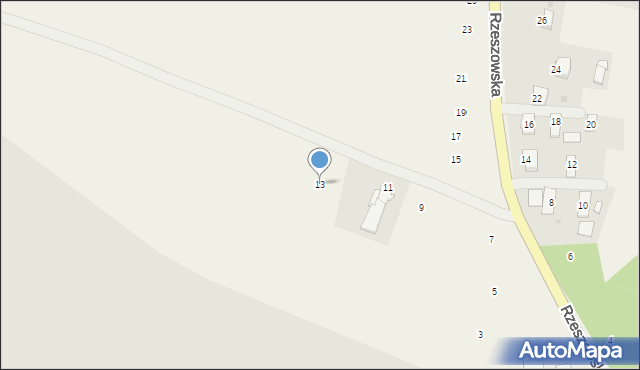 Ladzin, Rzeszowska, 13, mapa Ladzin