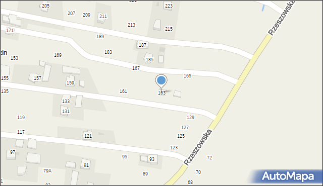 Ladzin, Rzeszowska, 163, mapa Ladzin
