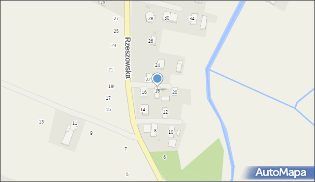 Ladzin, Rzeszowska, 18, mapa Ladzin