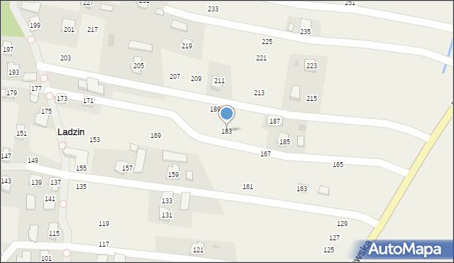 Ladzin, Rzeszowska, 183, mapa Ladzin