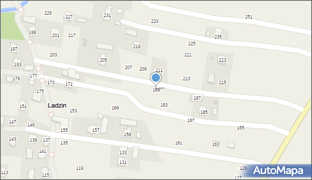 Ladzin, Rzeszowska, 189, mapa Ladzin