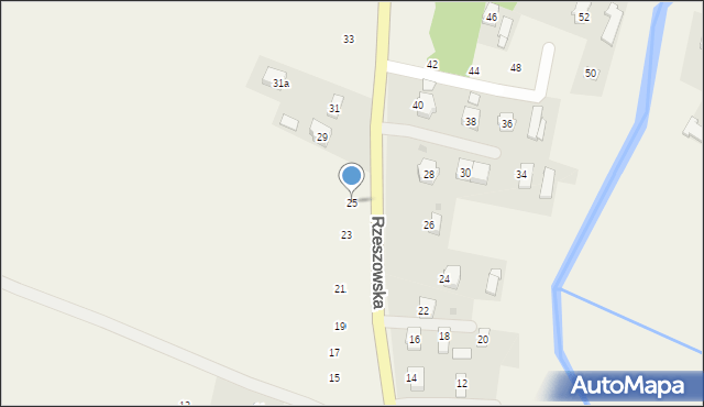 Ladzin, Rzeszowska, 25, mapa Ladzin