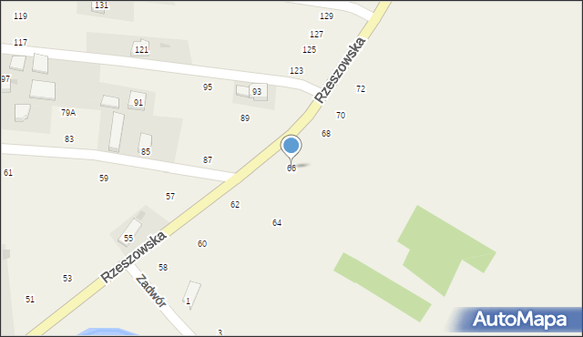 Ladzin, Rzeszowska, 66, mapa Ladzin