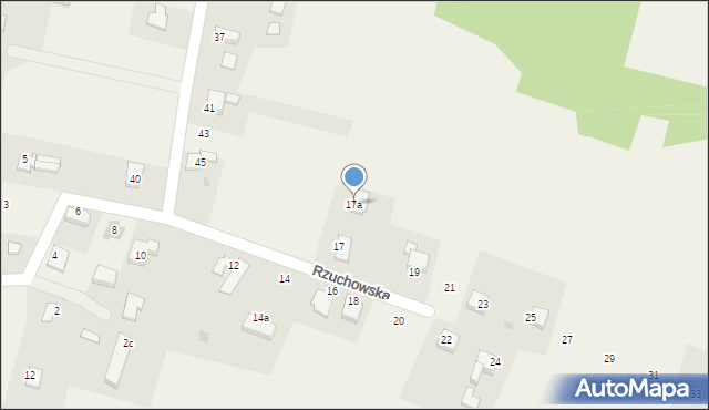 Łańce, Rzuchowska, 17a, mapa Łańce