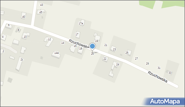 Łańce, Rzuchowska, 20, mapa Łańce
