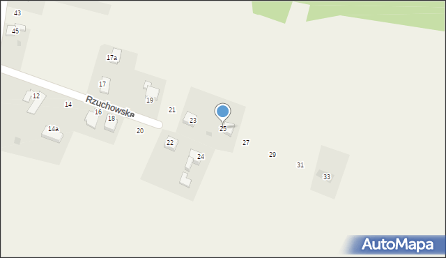Łańce, Rzuchowska, 25, mapa Łańce
