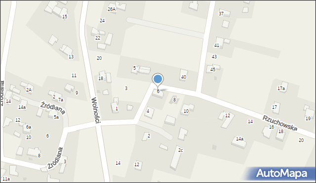 Łańce, Rzuchowska, 6, mapa Łańce