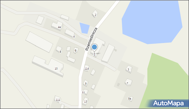 Łapalice, Rzemieślnicza, 1, mapa Łapalice