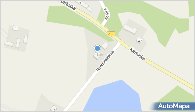 Łapalice, Rzemieślnicza, 2b, mapa Łapalice