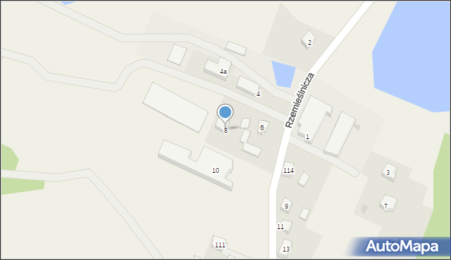 Łapalice, Rzemieślnicza, 8, mapa Łapalice