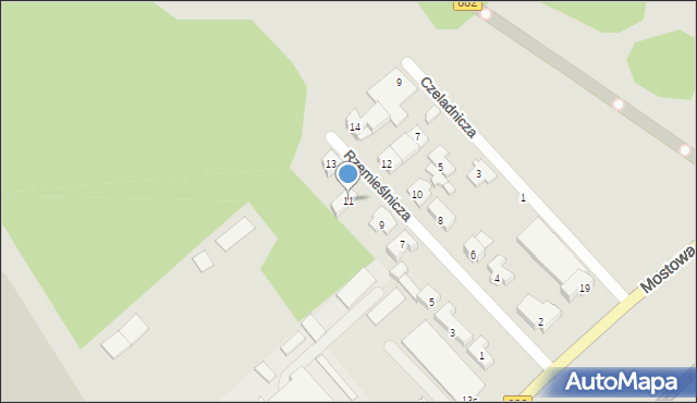 Łapy, Rzemieślnicza, 11, mapa Łapy