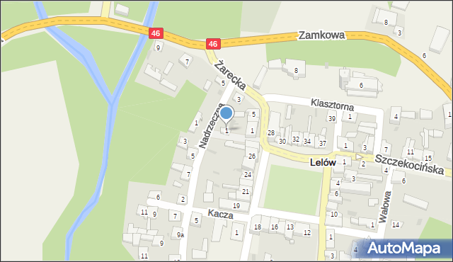 Lelów, Rzemieślnicza, 1, mapa Lelów