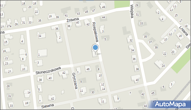 Leszno, Rzepakowa, 6a, mapa Leszno