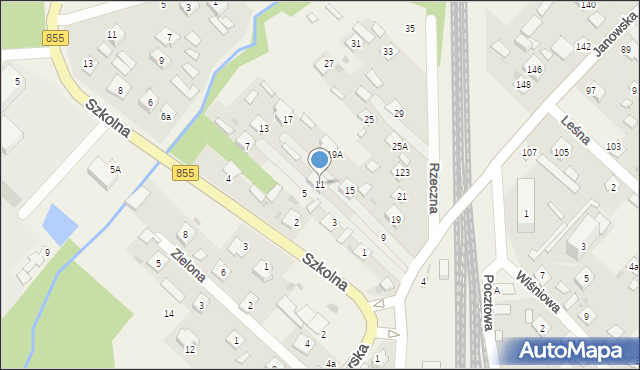 Lipa, Rzeczna, 11, mapa Lipa