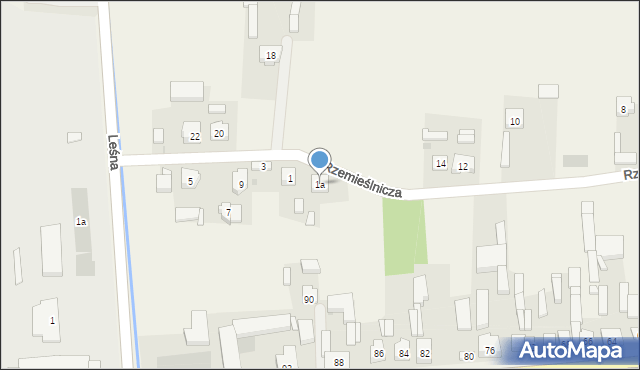 Lisków, Rzemieślnicza, 1a, mapa Lisków