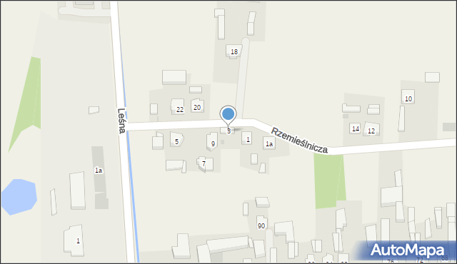 Lisków, Rzemieślnicza, 3, mapa Lisków