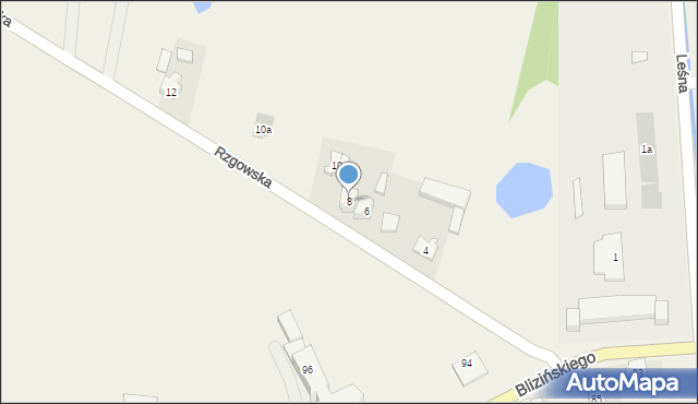 Lisków, Rzgowska, 8, mapa Lisków
