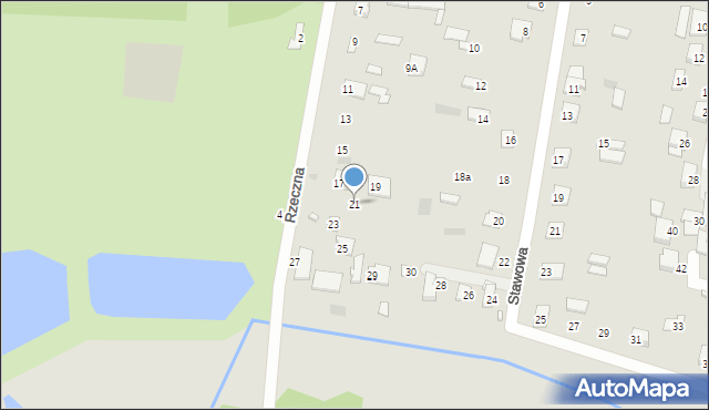 Łochów, Rzeczna, 21, mapa Łochów