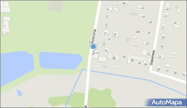 Łochów, Rzeczna, 27, mapa Łochów