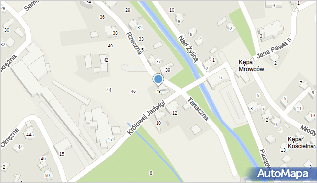 Łodygowice, Rzeczna, 48, mapa Łodygowice