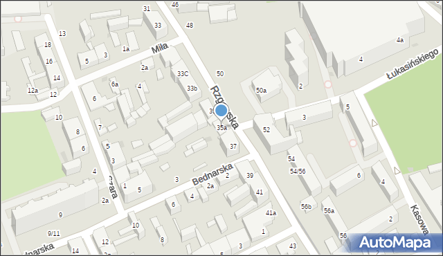 Łódź, Rzgowska, 35a, mapa Łodzi