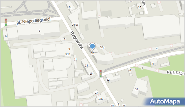 Łódź, Rzgowska, 30, mapa Łodzi