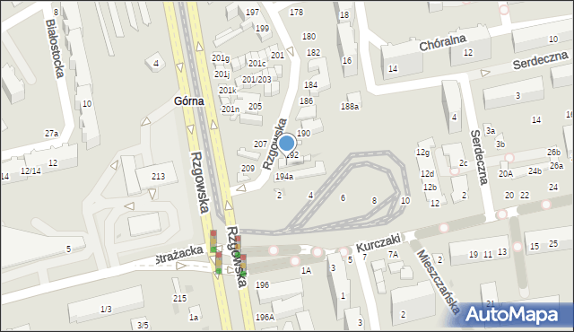 Łódź, Rzgowska, 194, mapa Łodzi