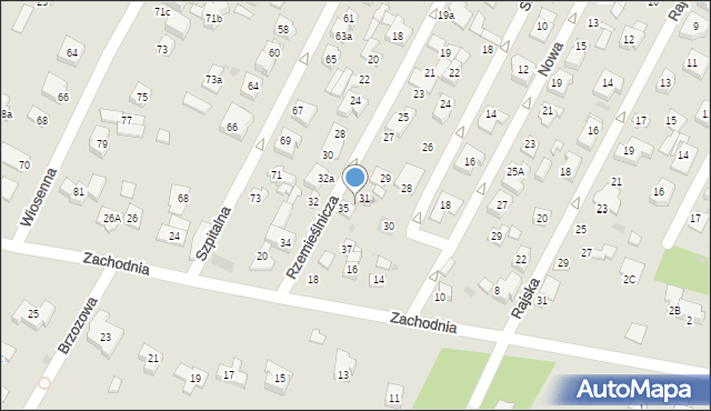 Łomianki, Rzemieślnicza, 33, mapa Łomianki