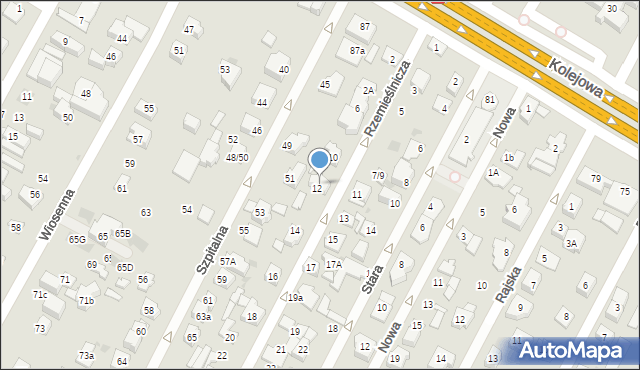 Łomianki, Rzemieślnicza, 6b, mapa Łomianki