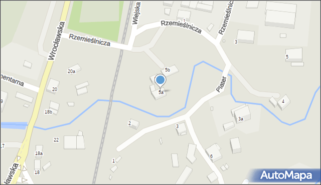 Lubań, Rzemieślnicza, 5a, mapa Lubań