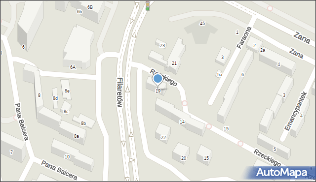 Lublin, Rzeckiego Ignacego, 19, mapa Lublina