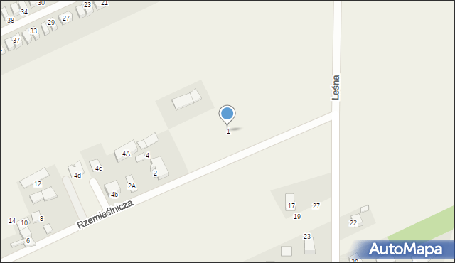 Lulinek, Rzemieślnicza, 1, mapa Lulinek