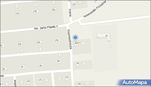 Machnów Nowy, Rzemieślnicza, 1a, mapa Machnów Nowy