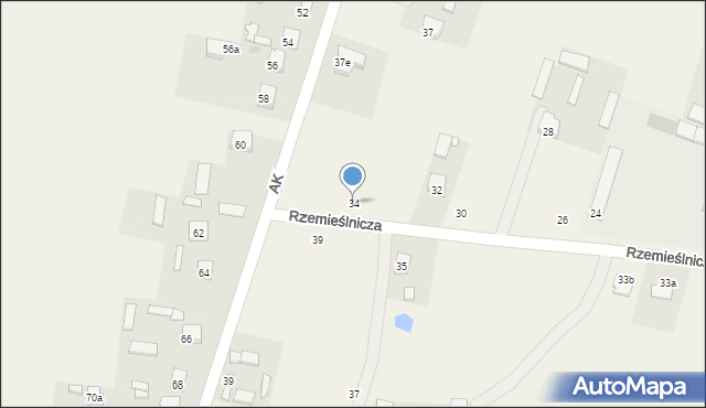 Makowiec, Rzemieślnicza, 34, mapa Makowiec