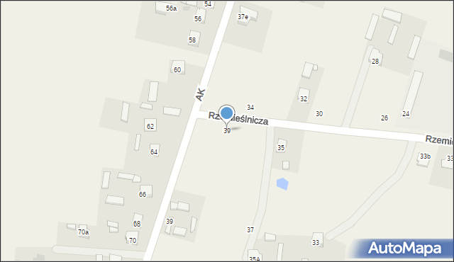 Makowiec, Rzemieślnicza, 39, mapa Makowiec