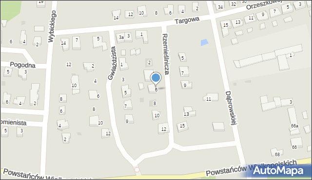 Margonin, Rzemieślnicza, 6, mapa Margonin