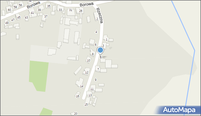 Miasteczko Śląskie, Rzeczna, 5, mapa Miasteczko Śląskie