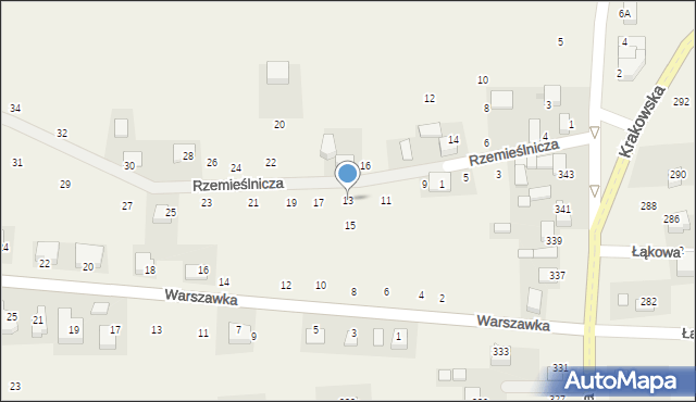 Michałowice, Rzemieślnicza, 13, mapa Michałowice