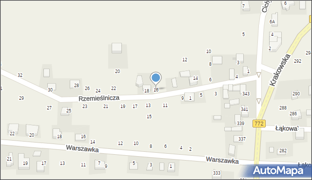 Michałowice, Rzemieślnicza, 16, mapa Michałowice