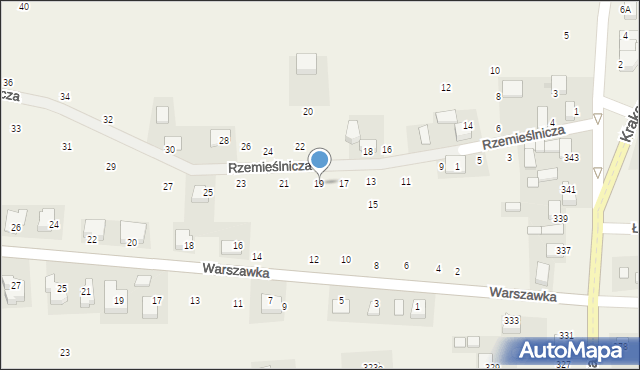 Michałowice, Rzemieślnicza, 19, mapa Michałowice