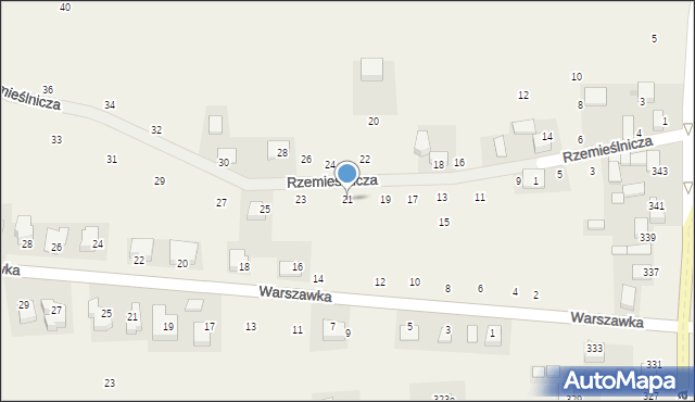 Michałowice, Rzemieślnicza, 21, mapa Michałowice