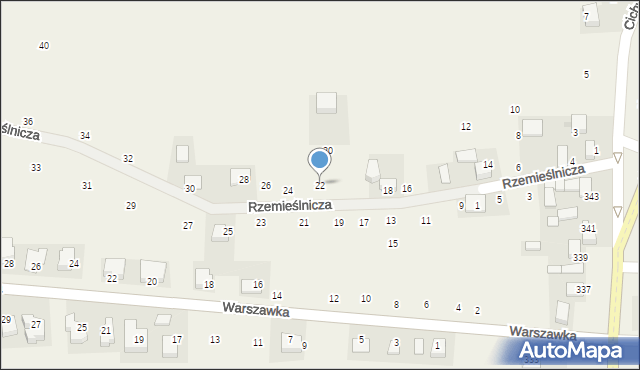 Michałowice, Rzemieślnicza, 22, mapa Michałowice