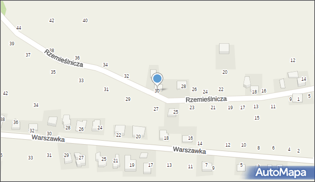 Michałowice, Rzemieślnicza, 30, mapa Michałowice